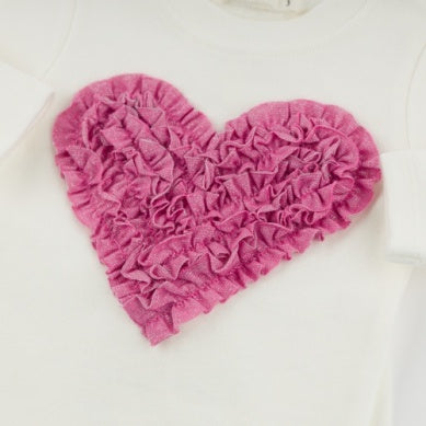 Ruffle Heart Pink Sparkle Set